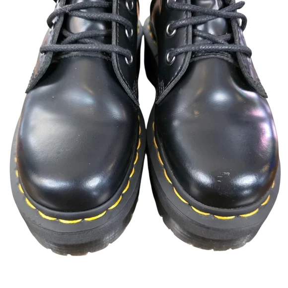 Dr. Martens Jadon KV01V 8-Eye Black Platform Combat Boots Chunky Women Size 5 - Picture 3 of 11